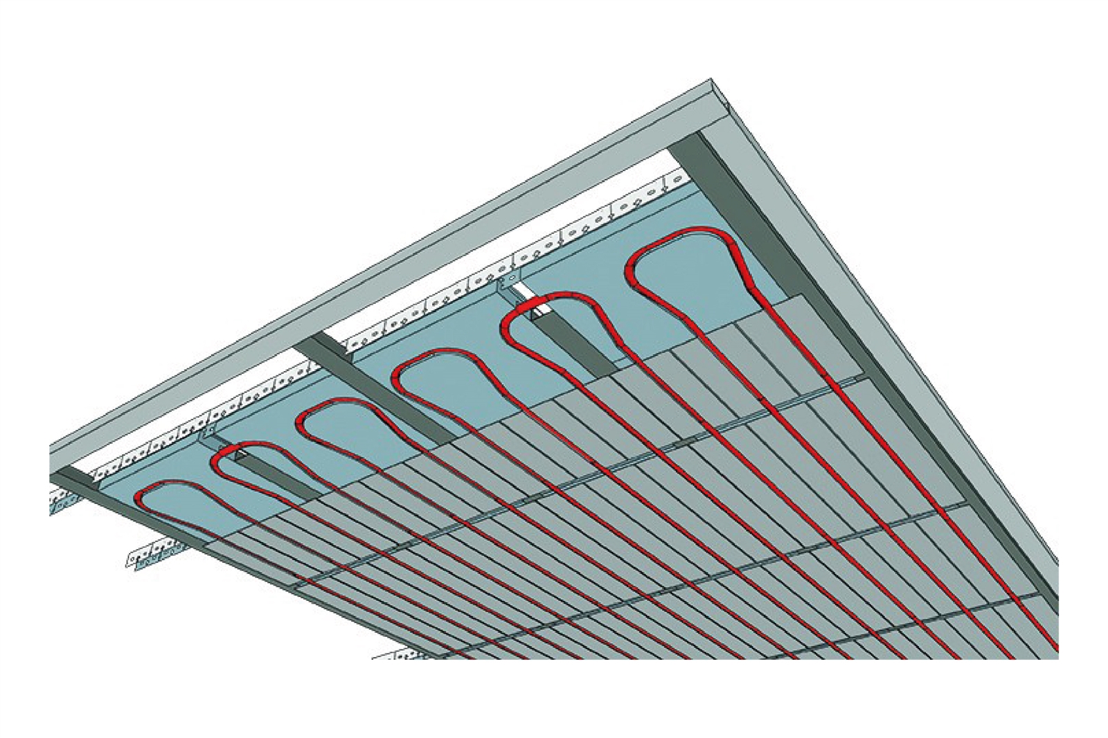 Radiante a soffitto a secco