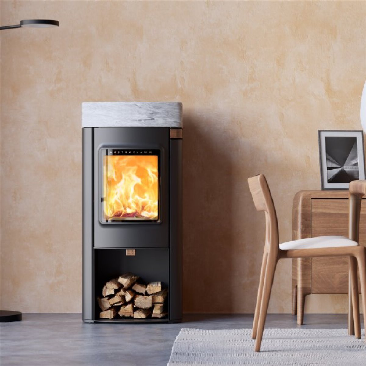 Didatto srl Elisabeth Acciaio top in pietra ollare con tubo da 100 cm