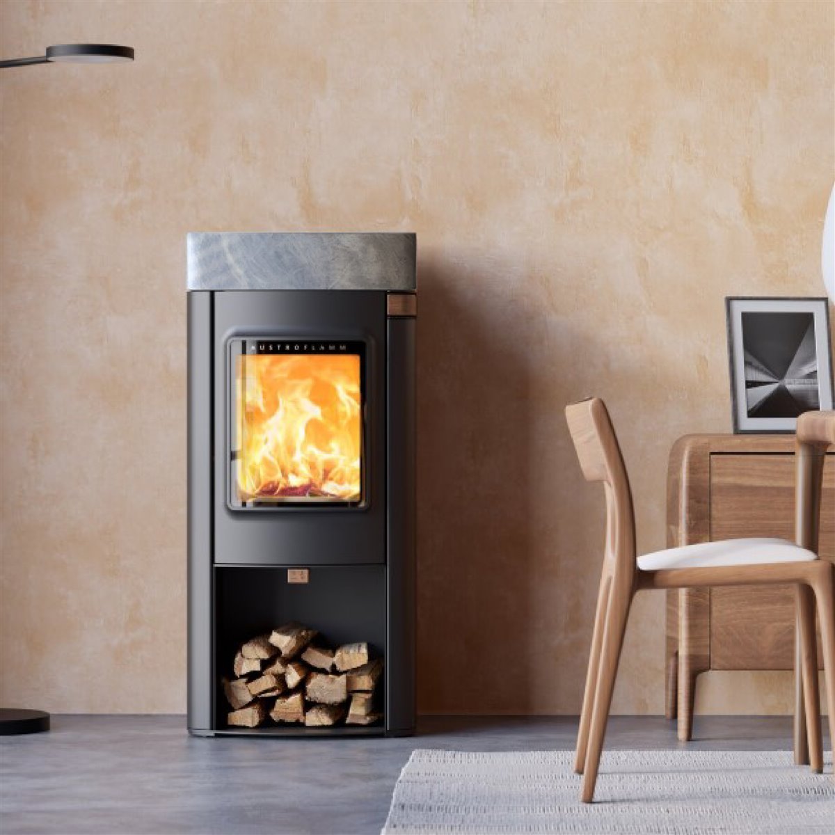 Didatto srl Elisabeth Acciaio top in pietra ollare con tubo da 100 cm