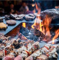 PARRILLA CORTEN OnFire con sistema di sollevamento 2