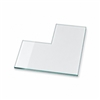 Rika - Vetro protettivo, 840 x 840 mm, vetro trasparente, retinatura a punti bianco/grigio