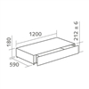 Stuv - Basamento con cassettone – larghezza 120 cm
