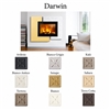 Piazzetta - Rivestimento DARWIN in Maiolica in versione Bicolore SX SAHARA/DX BIANCO GRIGIO costituito da elementi di diverse proporzioni e decori in bassorilievo H 98 - P 6 - L 106 cm