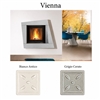 Piazzetta - Rivestimento VIENNA in Maiolica di colore BIANCO ANTICO con decori in bassorilievo H 96 - P 3,5 - L 115,5 cm