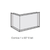 Hoxter - Cornice 67/45/51 sinistra-destra 6 lati 60 mm 1 x 90° nero