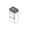 Austroflamm - Box chiuso sopra stufa (compatibile con HMS) H 19 cm