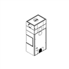 Austroflamm - Box chiuso sopra stufa (per collegamento fumario a destra) H 19 cm