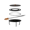 Ofyr - Set di accessori PRO XL (Griglia + Spiedini + Anello per spiedini orizzontali + Griglia brasiliana per spiedini verticali + Coperchio nero)