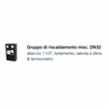 Okofen - Gruppo di riscaldamento misc. DN32 allaccio: 11/2‘‘, isolamento, valvola a sfera & termometro